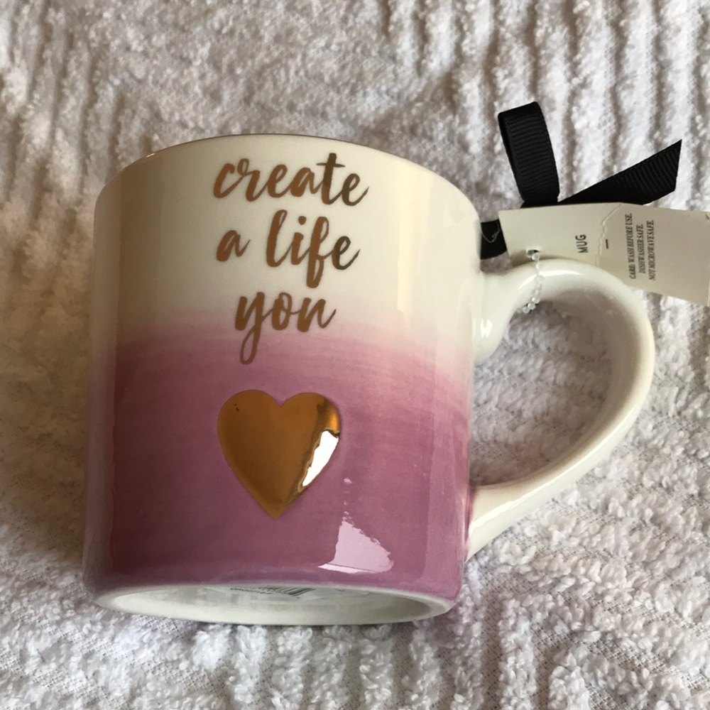 2/$10 Create A Life You 💛 Coffee Mug 14oz Purple Ombré
